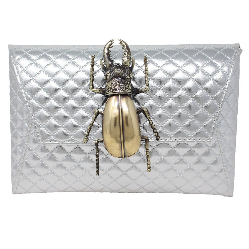 Natasha Metallic Rhombus Beetle - LAURA CANTU JEWELRY US