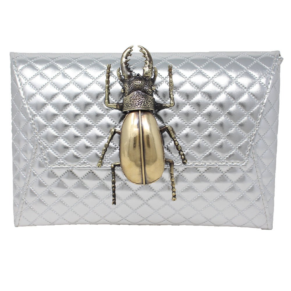 Natasha Metallic Rhombus Beetle - LAURA CANTU JEWELRY