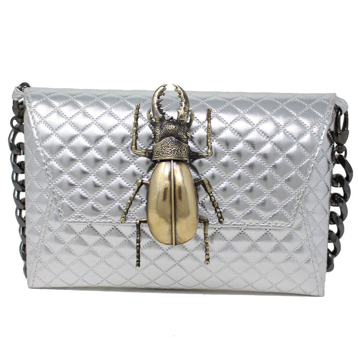 Natasha Metallic Rhombus Beetle - LAURA CANTU JEWELRY