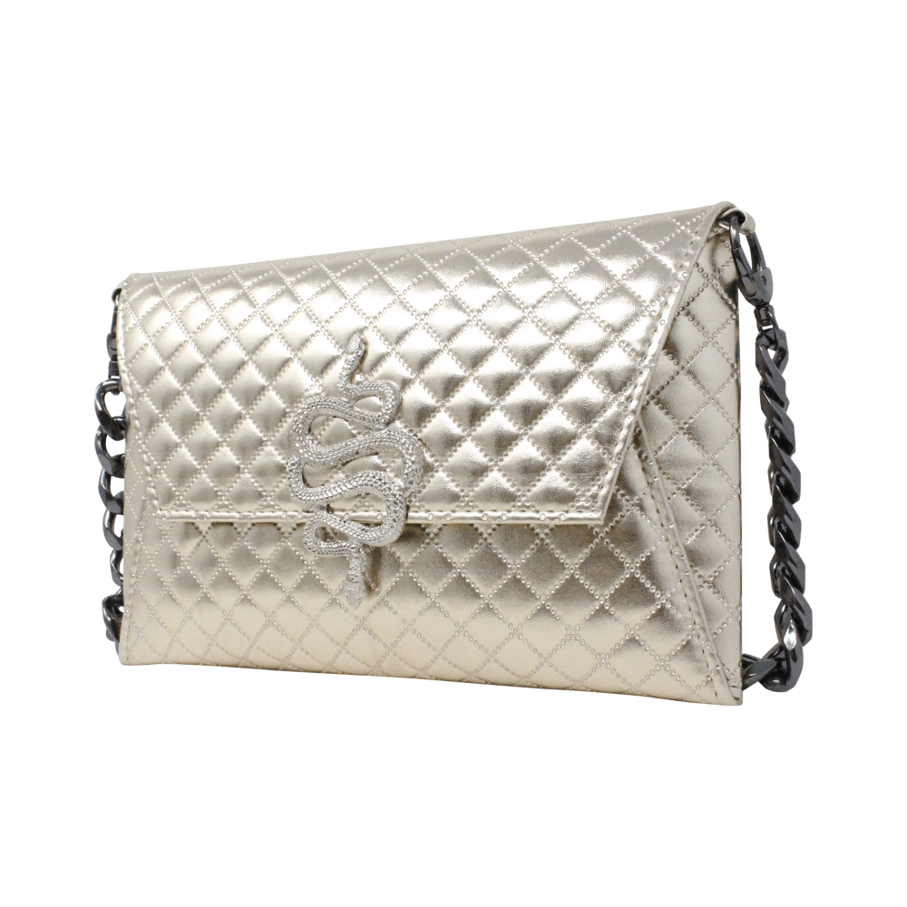 Natasha Metallic Rhombus Gold Snake - LAURA CANTU JEWELRY