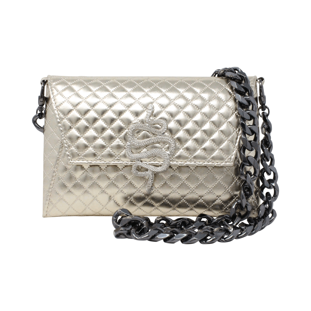 Natasha Metallic Rhombus Gold Snake - LAURA CANTU JEWELRY