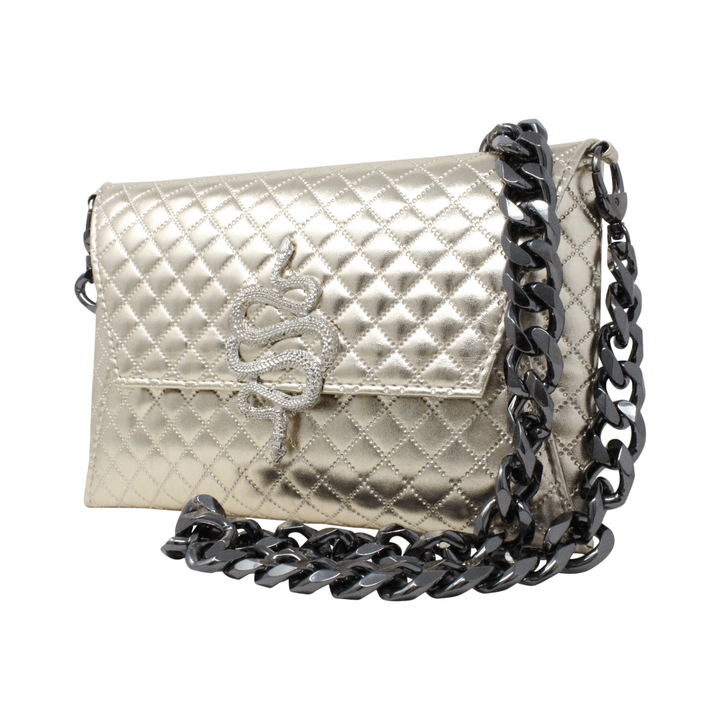 Natasha Metallic Rhombus Gold Snake - LAURA CANTU JEWELRY