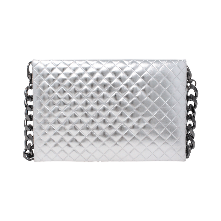 Natasha Metallic Rhombus Silver Snake - LAURA CANTU JEWELRY