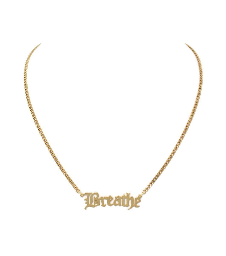 One Self Reminder Breathe Necklace - LAURA CANTU JEWELRY US