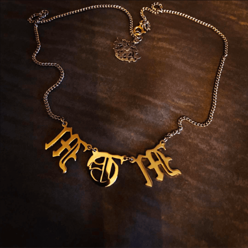 Personalized Gothic letter necklace - LAURA CANTU JEWELRY US