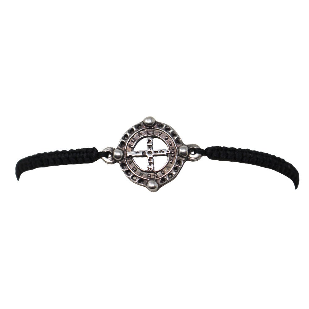 Pulsera San Benito Tejida Negro y Rojo - LAURA CANTU JEWELRY