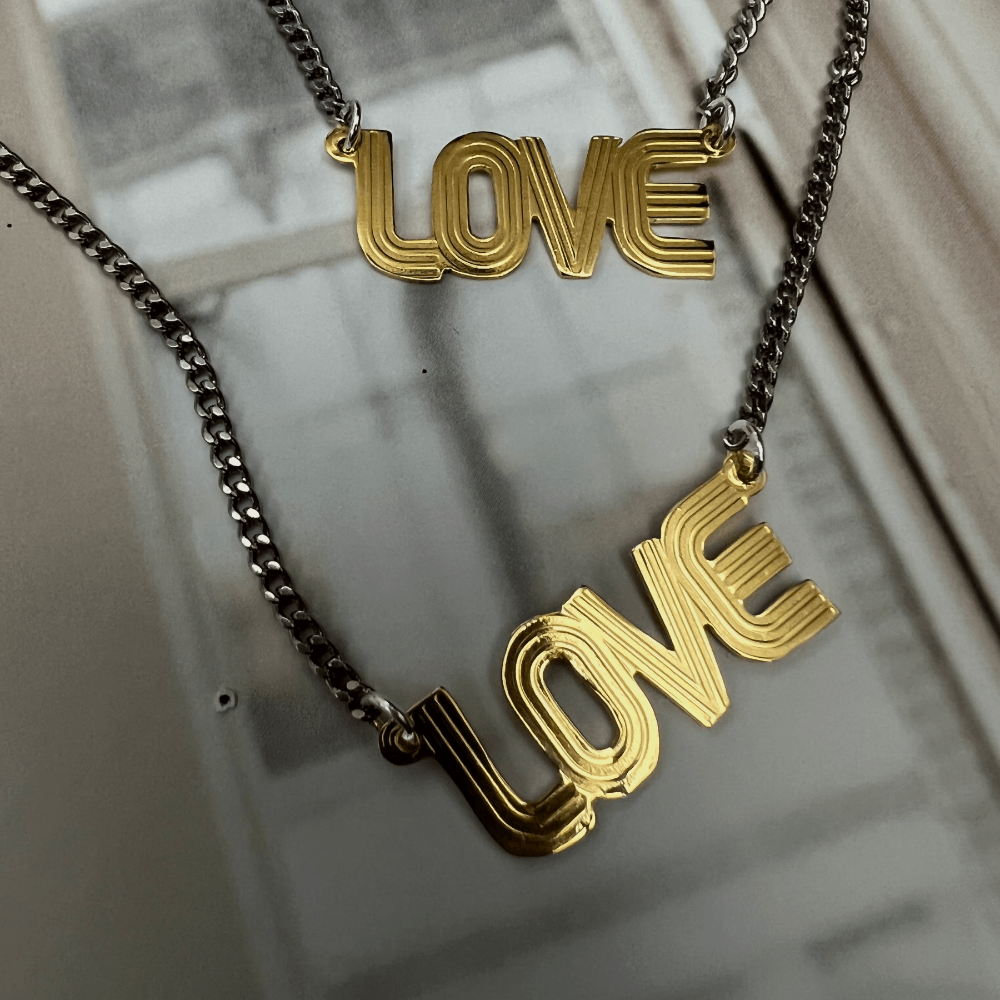 Retro Love Necklace - LAURA CANTU JEWELRY