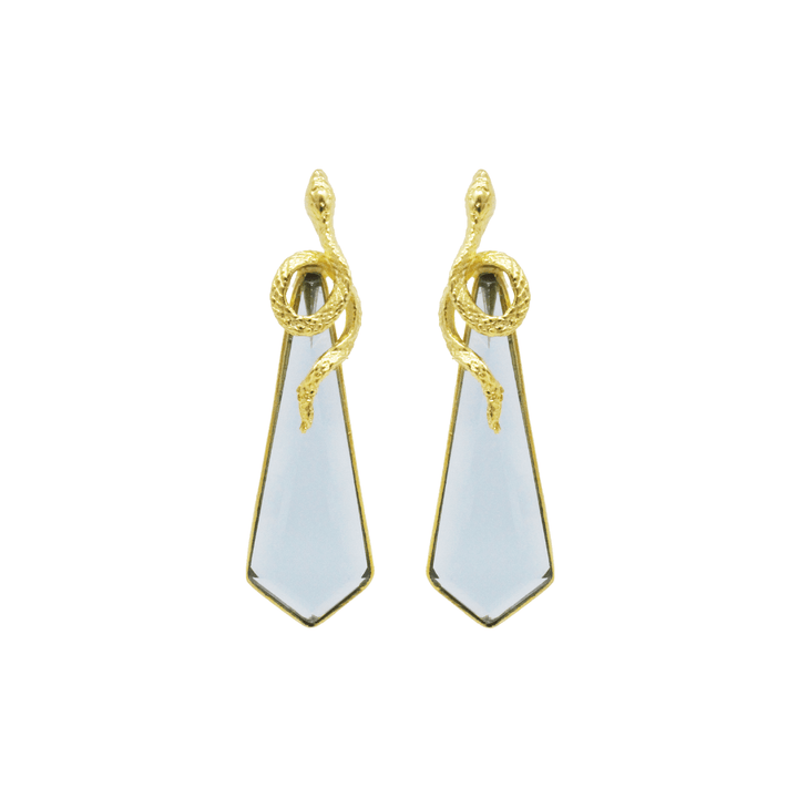 Serpent Crystal Earrings - LAURA CANTU JEWELRY