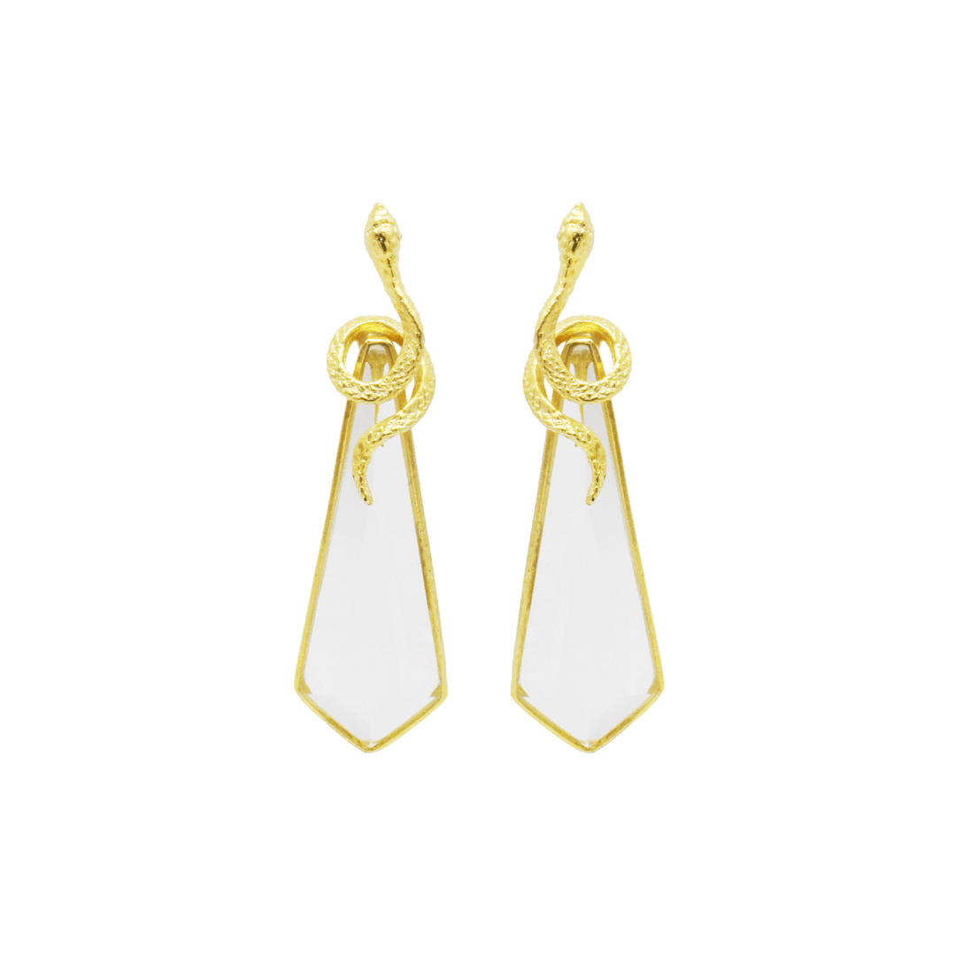 Serpent Crystal Earrings - LAURA CANTU JEWELRY