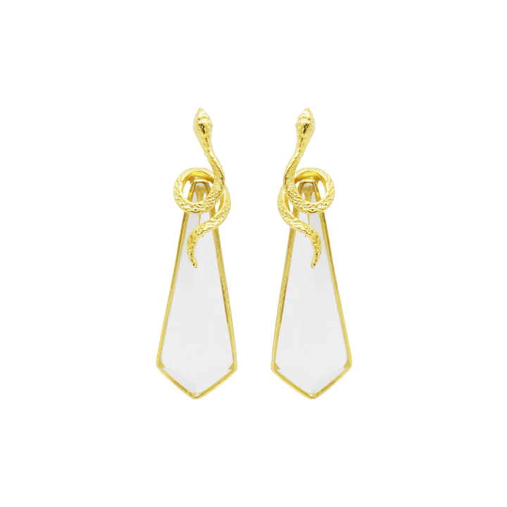 Serpent Crystal Earrings - LAURA CANTU JEWELRY