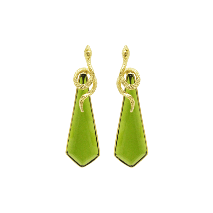 Serpent Crystal Earrings - LAURA CANTU JEWELRY