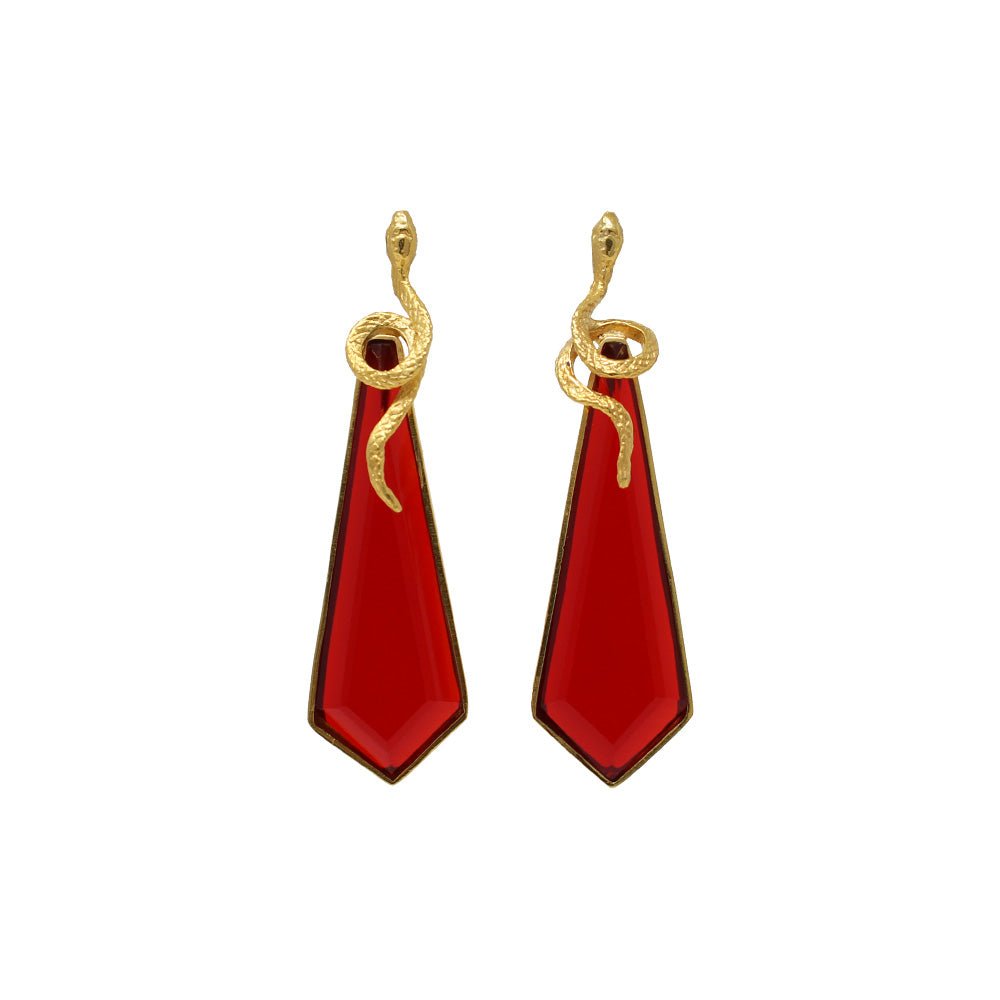 Serpent Crystal Earrings - LAURA CANTU JEWELRY