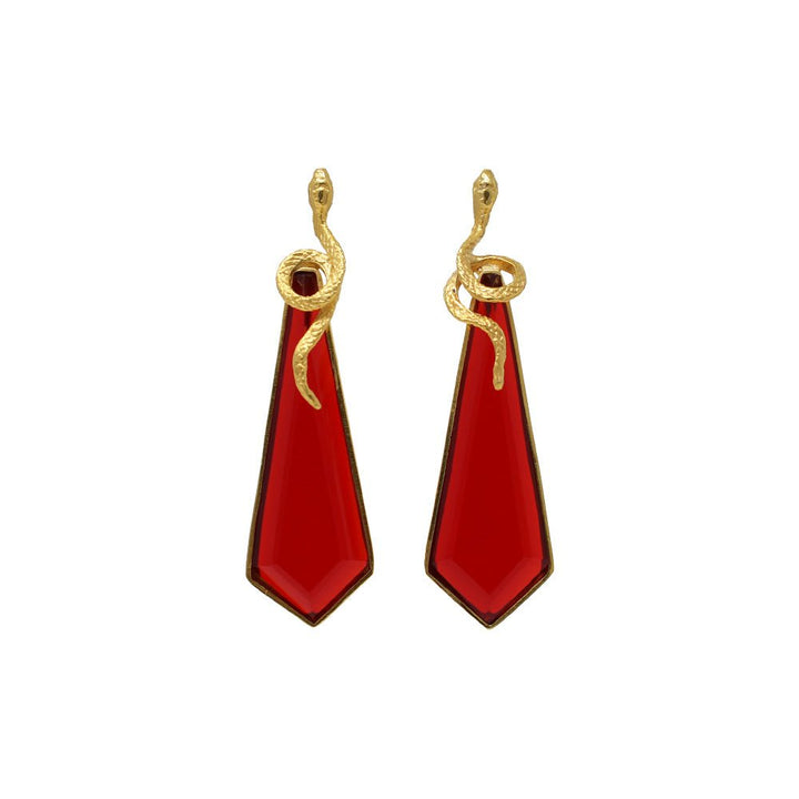 Serpent Crystal Earrings - LAURA CANTU JEWELRY