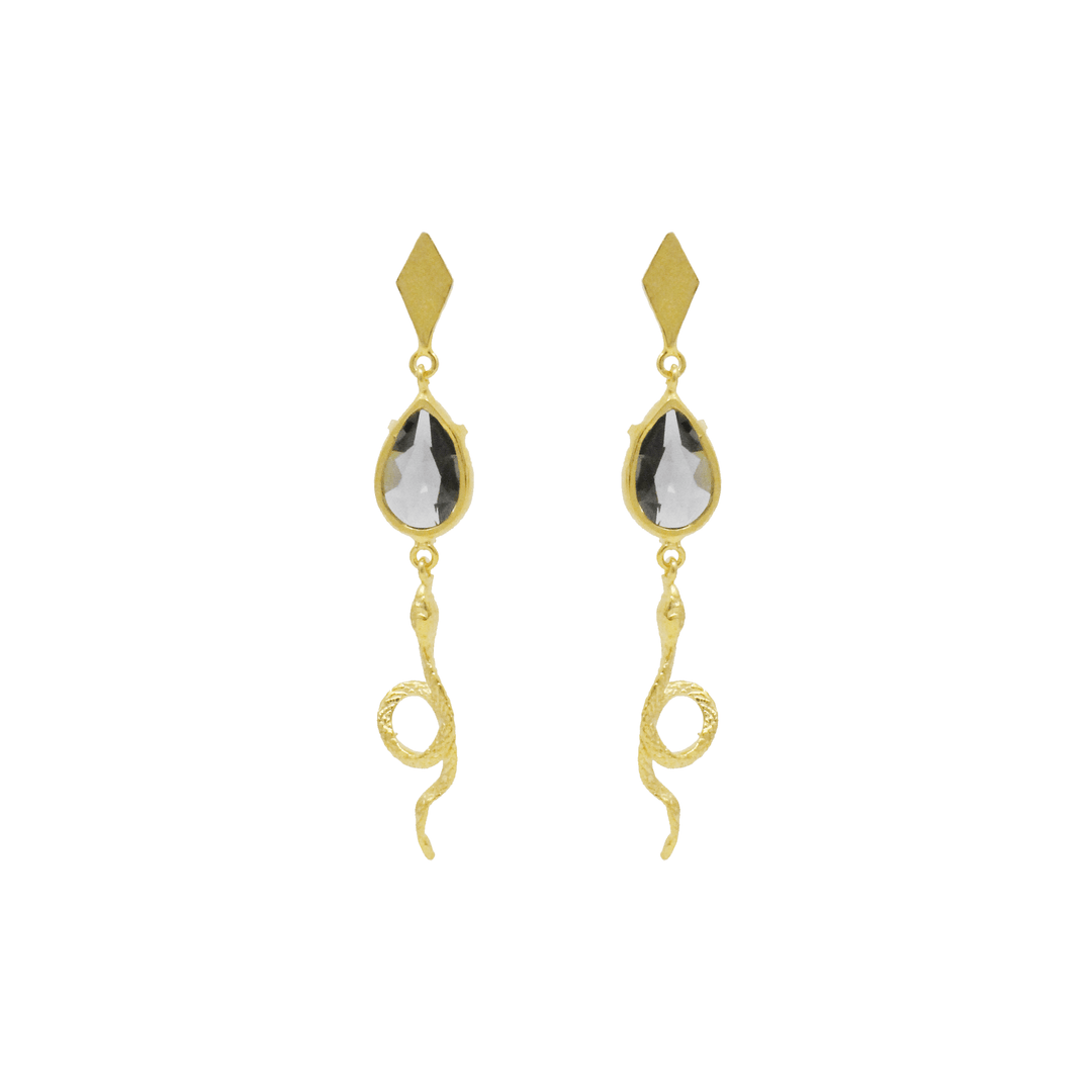 Serpent Drop Earrings - LAURA CANTU JEWELRY