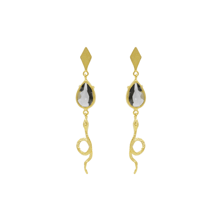 Serpent Drop Earrings - LAURA CANTU JEWELRY