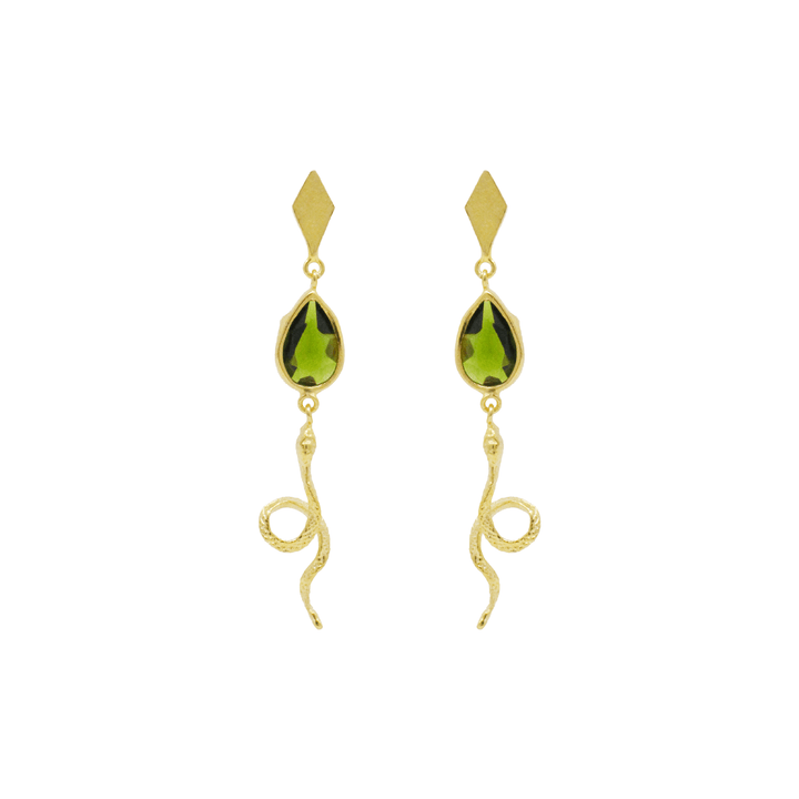 Serpent Drop Earrings - LAURA CANTU JEWELRY