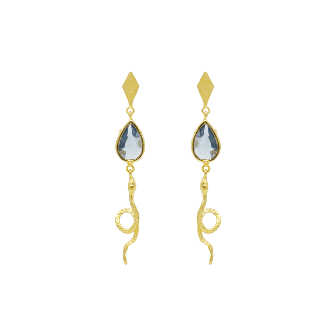 Serpent Drop Earrings - LAURA CANTU JEWELRY