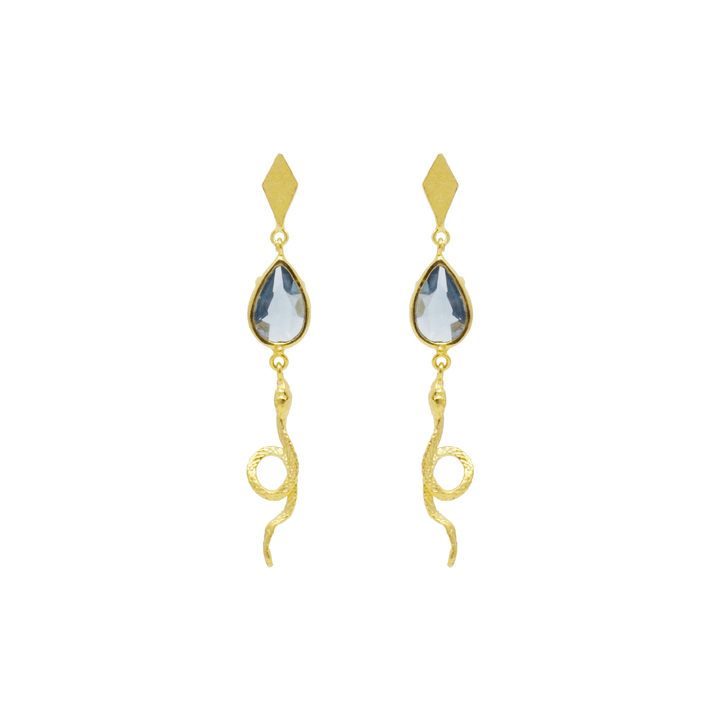 Serpent Drop Earrings - LAURA CANTU JEWELRY
