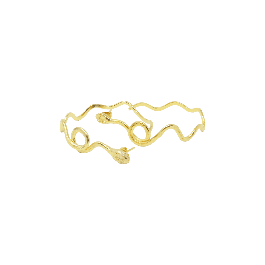 Serpent Hoops - LAURA CANTU JEWELRY