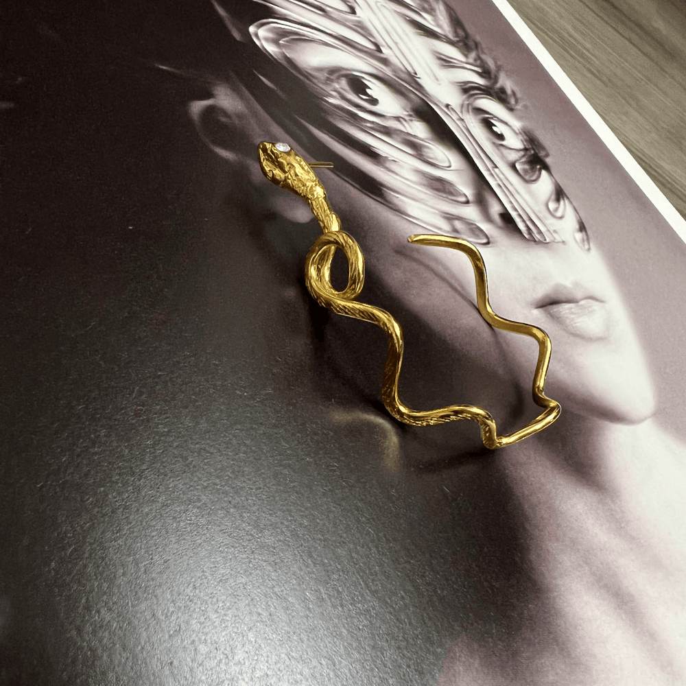 Serpent Hoops - LAURA CANTU JEWELRY