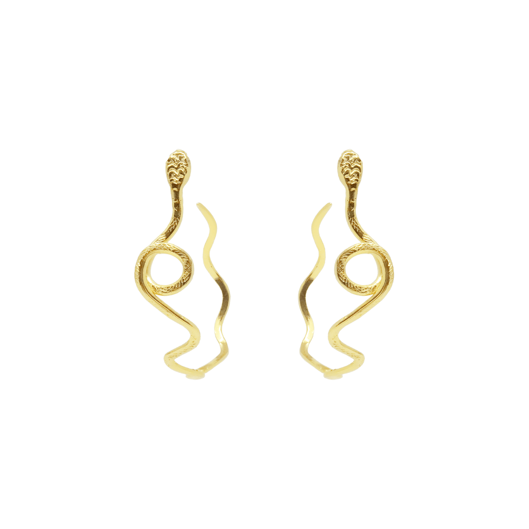 Serpent Hoops - LAURA CANTU JEWELRY