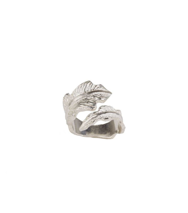 Silver Medium Leaf Ring - LAURA CANTU JEWELRY US