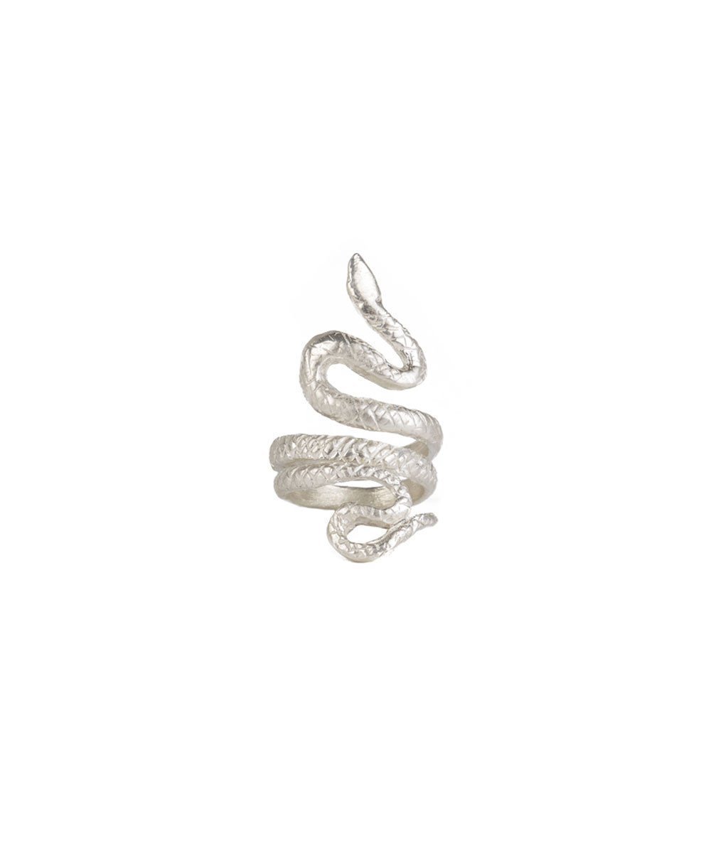 Silver Pinky Finger Snake Ring - LAURA CANTU JEWELRY US