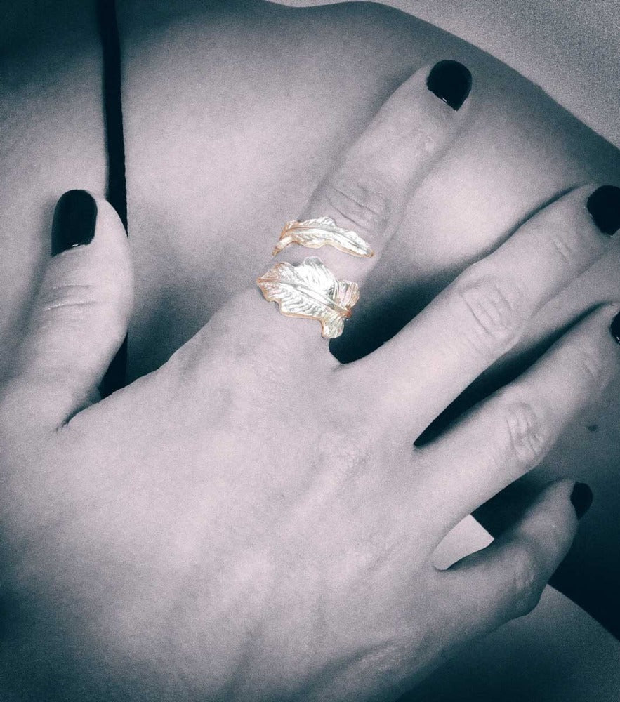 Silver small Leaf Ring - Laura Cantu Jewelry - Mx