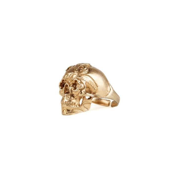 Skull and fleur de lys Ring - LAURA CANTU JEWELRY