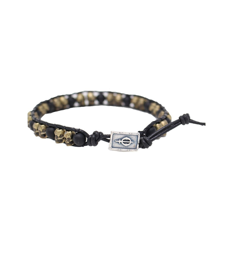 Skull and onyx bracelet - Laura Cantu Jewelry - Mx