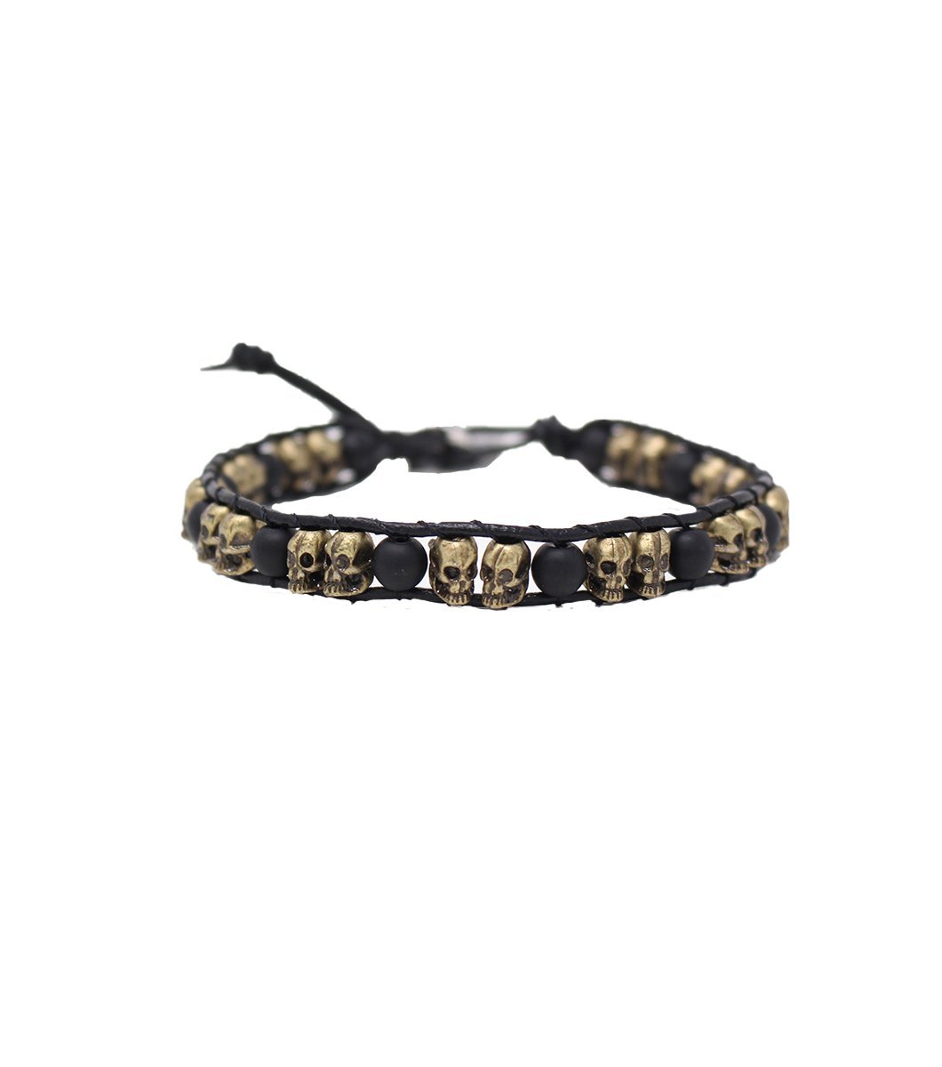 Skull and onyx bracelet - Laura Cantu Jewelry - Mx