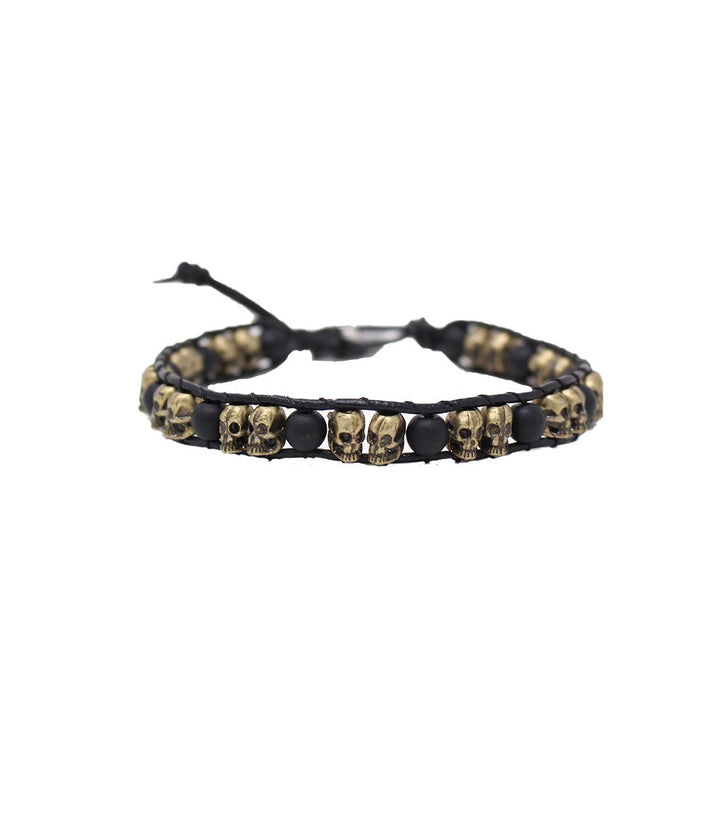 Skull and onyx bracelet - Laura Cantu Jewelry - Mx