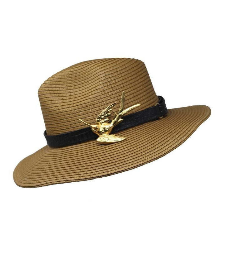 Summer Hat with Hummingbird Buckle - LAURA CANTU JEWELRY US