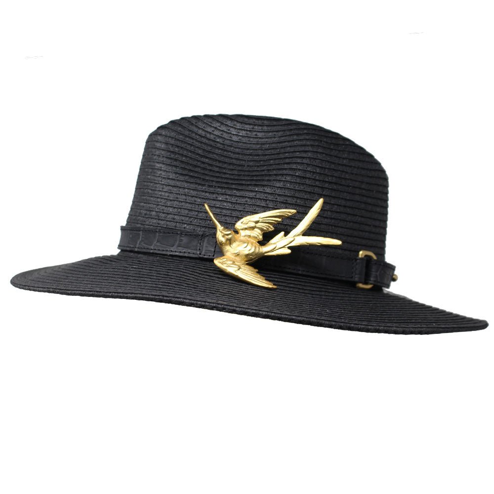 Summer Hat with Hummingbird Buckle - LAURA CANTU JEWELRY US