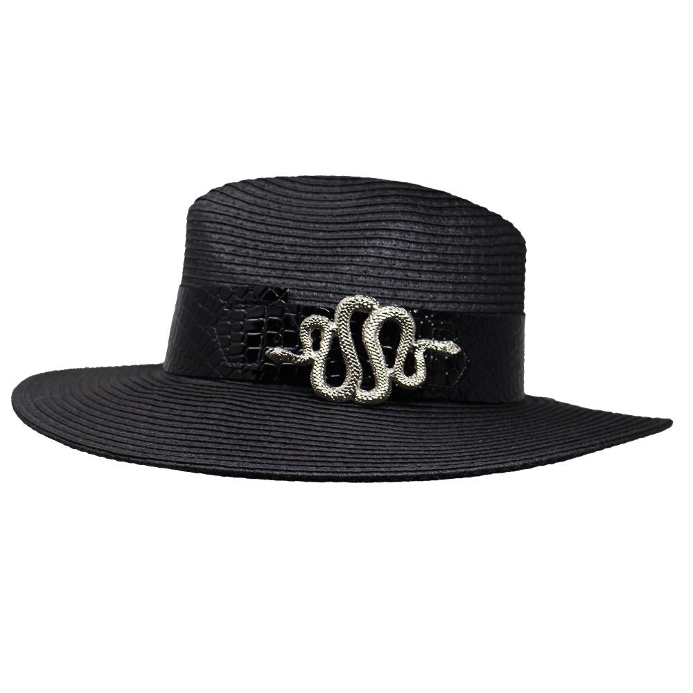 Summer Hat with Snake Buckle - LAURA CANTU JEWELRY