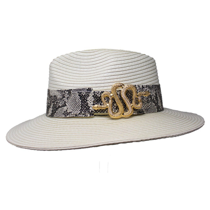 Summer Hat with Snake Buckle - LAURA CANTU JEWELRY