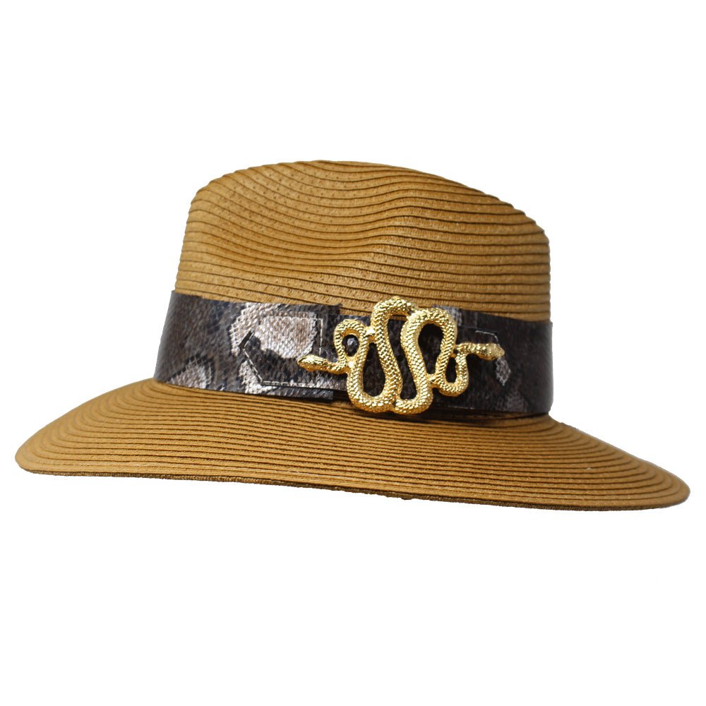 Summer Hat with Snake Buckle - LAURA CANTU JEWELRY
