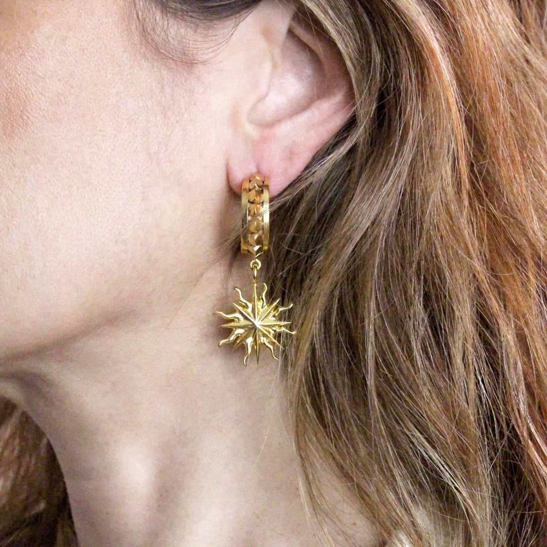 Sunburst earrings - LAURA CANTU JEWELRY US