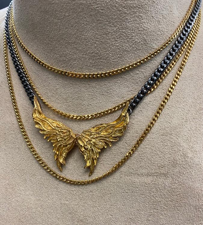 Wings goldplated necklace - Laura Cantu Jewelry - Mx